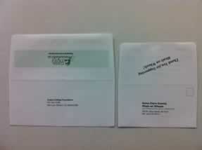 Remittance envelopes sample