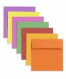 Square printed envelope color samples